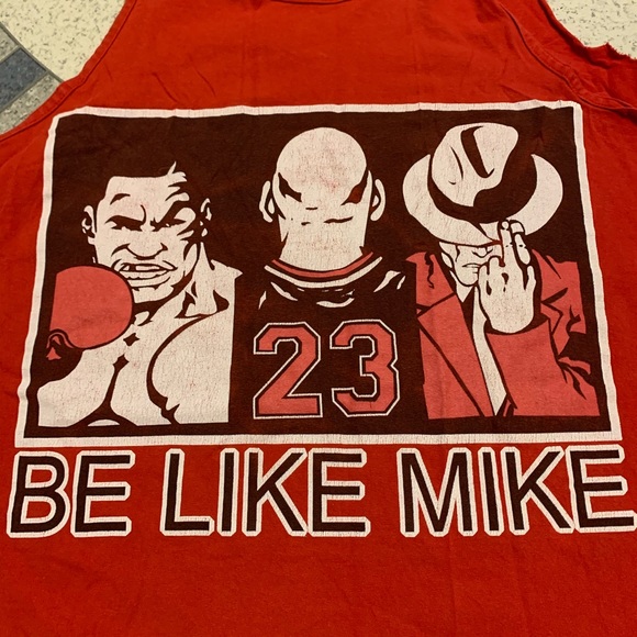 Vintage Be Like Mike Graphic Box Tank Top Sz XL - Picture 2 of 3